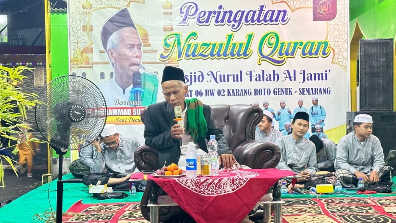 Pengajian Nuzulul Quran d karang Roto rt 6 rw 2 genuk Semarang , mengangkat tema tentang kerukunan dan saling menghargai sesama warga